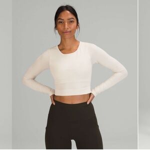 Lululemon White Opal Ebb Long Sleeve
